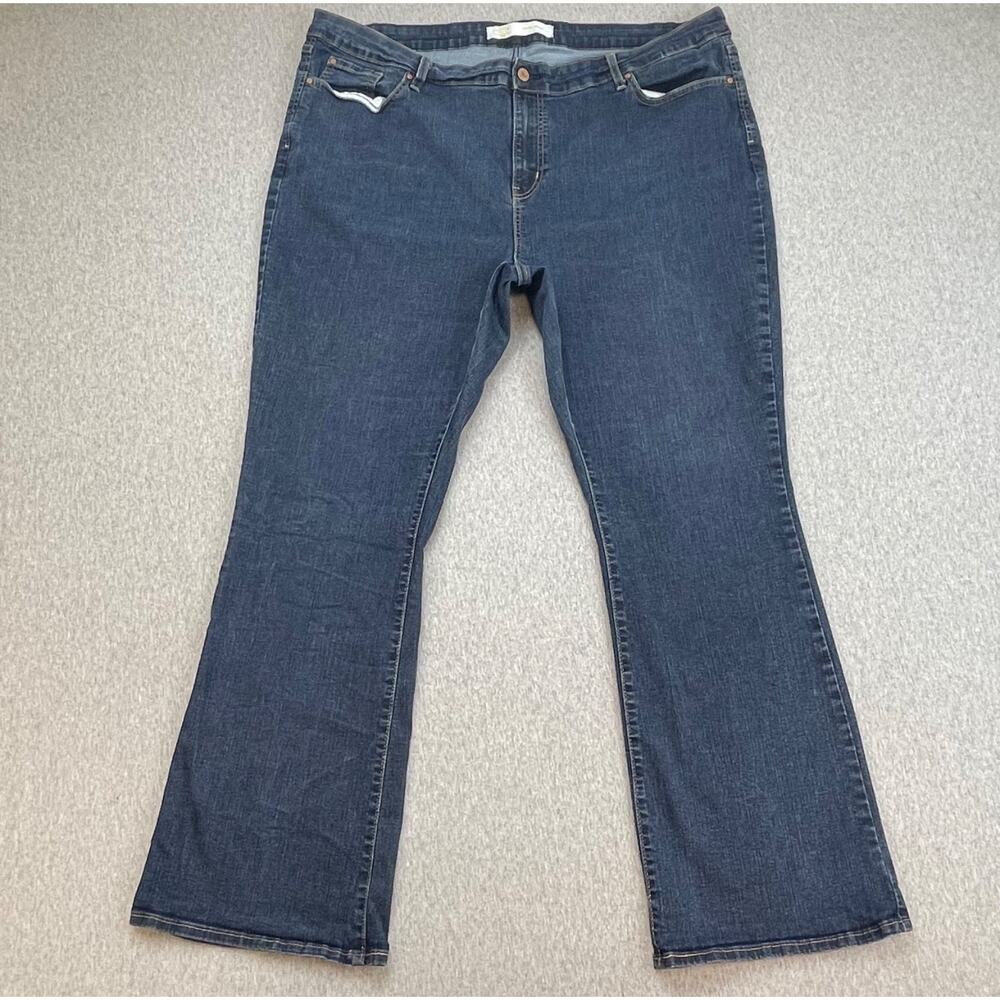 Levis Jeans Womens 24M (37x32) Blue Cotton Stretch Mid-Rise Bootcut Signature